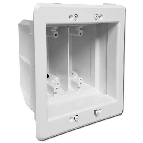 deep 2-gang electrical box|2 gang recessed outlet.